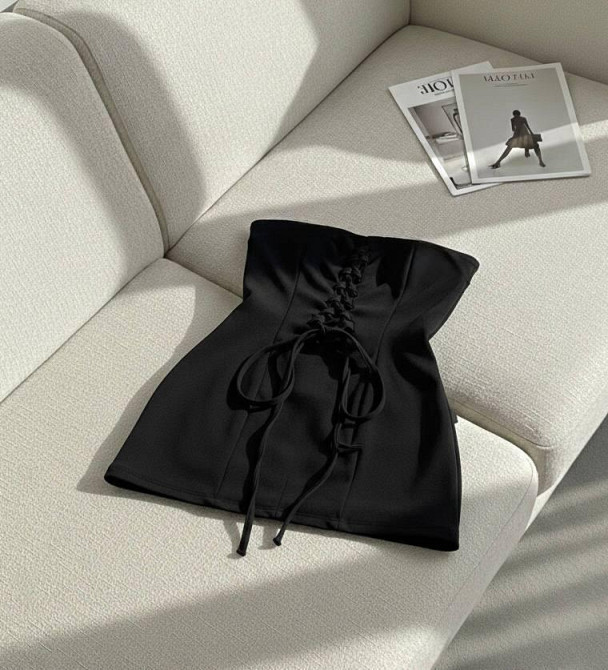 Жіноча стильна, романтична мінісукня креп костюмка Чорна, 42/44 Одеса - фото 2