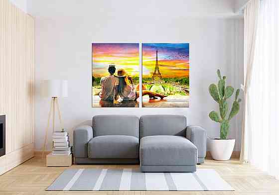 Модульна картина у вітальню/ спальню Париж TLV-2_055 70x102 см Київ