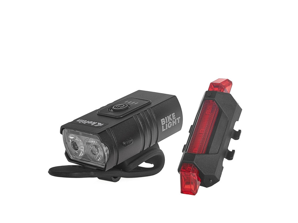 Велосипедні ліхтарики "Keltin" передній + задній USB світлодіодні водовідпорні IPX4 (800lm/900mAh) + (120lm Київ - фото 2