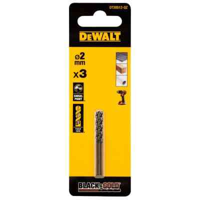 Свердло DeWALT по металу Black &amp; Gold, HSS-G, 2 х 49 х 24 мм, 3 шт. (DT20512) Вінниця