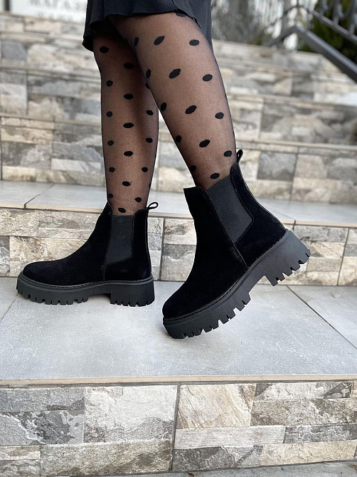 Черевики жіночі GREMMY чорні замша натуральна зима висота 13 см (4914) Коломия - фото 10