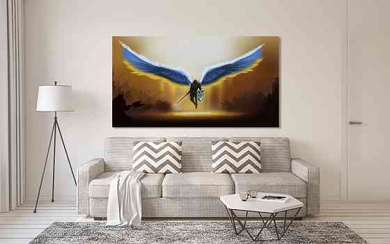 Картина полотно у вітальню / спальню  Янголи України   MLP_341 ( 60х30см ) Київ