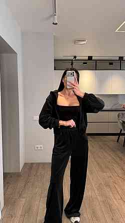 Жіночий стильний повсякденний костюм трійка велюр плюш Одеса