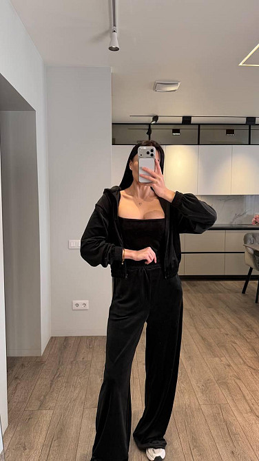 Жіночий стильний повсякденний костюм трійка велюр плюш Одеса - фото 6