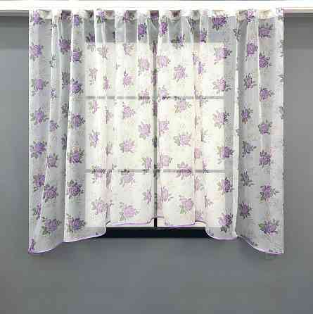 Кухонная арка VR-Textil № 000к белый с сиреневым 280х150 см (51-237) Киев