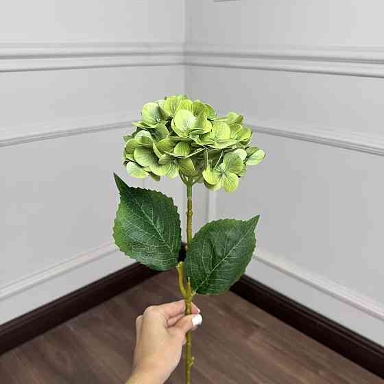 Гортензия латексная искусственная h=70см. d=17 cm 1шт. Цвет: салатовый LA-61 Львов