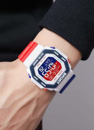 Чоловічий спортивний годинник Skmei 1988 (Червоно-біло-синій) Вінниця