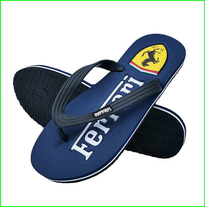 Чоловічі В'єтнамки Капці FERRARI Шльопанці Сині Шльопанці (розміри: 41,42,43,44) Дніпро - фото 6