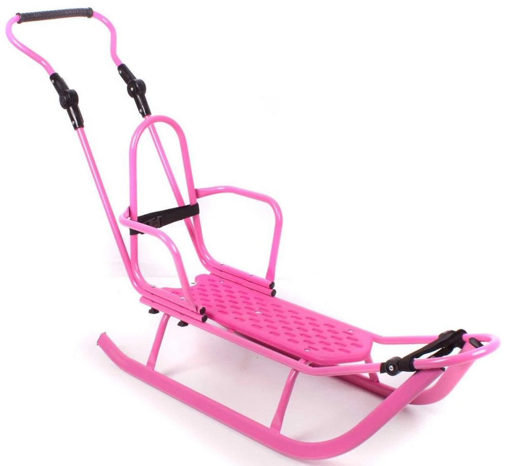 Санки детские Adbor Piccolino металлические с конвертом, спинкой и ручкой, для детей Бежевый Киев - изображение 3