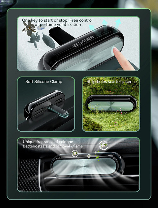 Автомобільний освіжувач повітря ESSAGER Grey Київ - фото 1