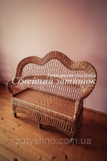 Диван из лозы кофейный удобный Киев - изображение 4
