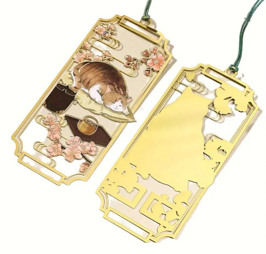 Вінтажна металева закладка з котом та китицею. ОригІнальна закладка для книжок. Подарунок для книгол Київ - фото 2