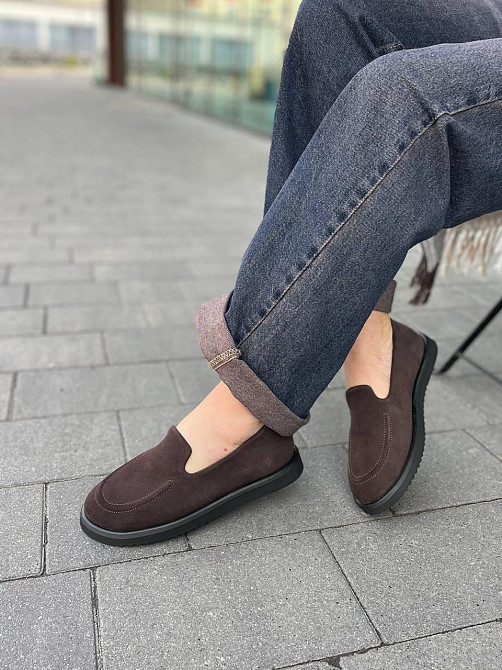 Zemira Балетки жіночі M.KRAFT T-79 коричневі (весна-осінь, замша натуральна) (5789) Коломыя - изображение 2