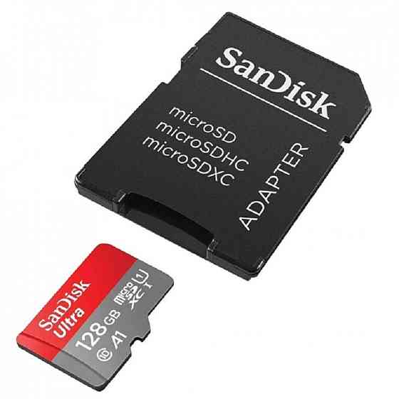 Карта пам'яті MicroSDXC SanDisk Ultra 128Gb class 10 A1 Imaging Packaging SDSQUAB-128G-GN6IA Одеса