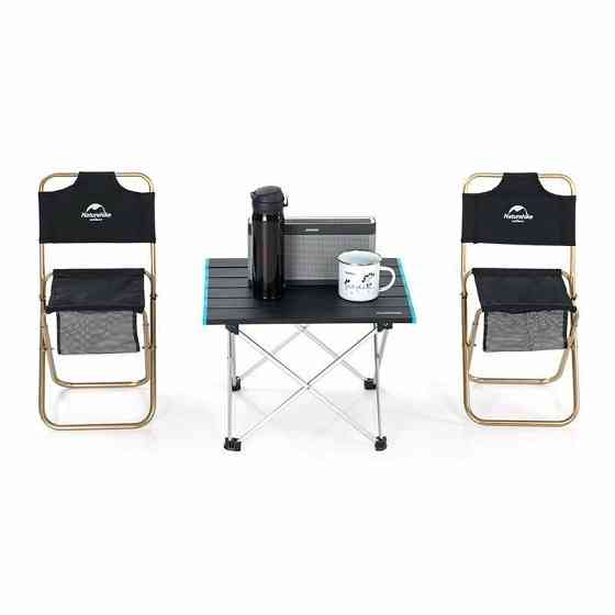 Cтіл розкладний Naturehike  NH19Z008-Z, алюміній, Розмір L, чорний Киев