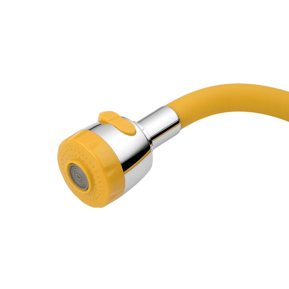 Смеситель для кухни Agua Sevilla гибкий - C039AMR хром/желтый Киев - изображение 5