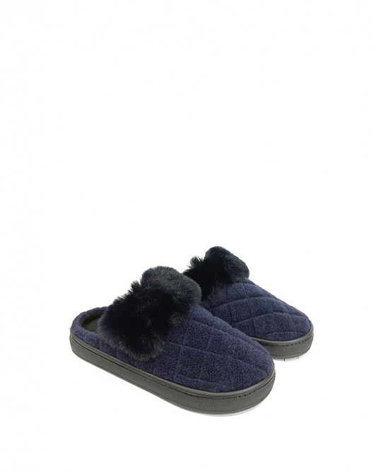 Капці жіночі сині фіоллетові з хутром теплі зимові домашні вуличні 39 Одеса - фото 1