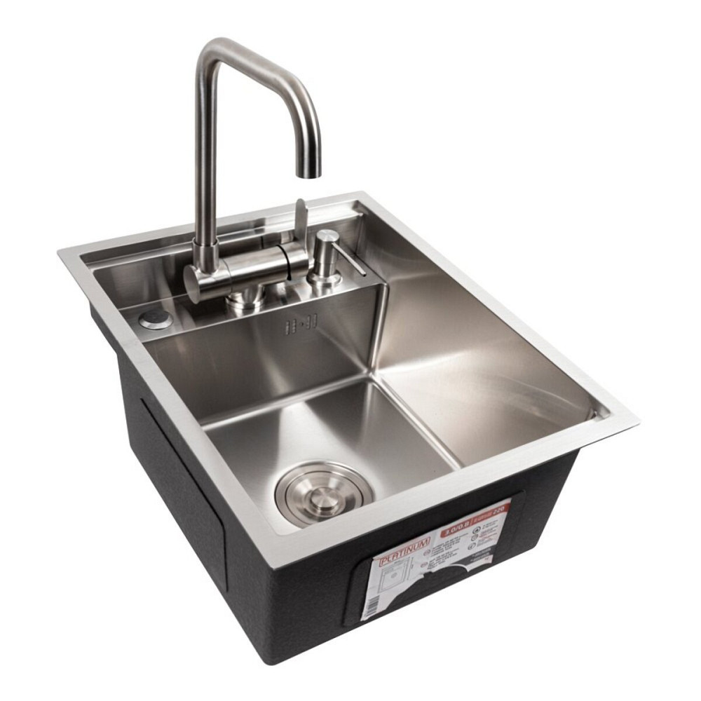 PLATINUM Кухонна мийка CM 40*50 прихована нержавійка Platinum Handmade Київ - фото 1