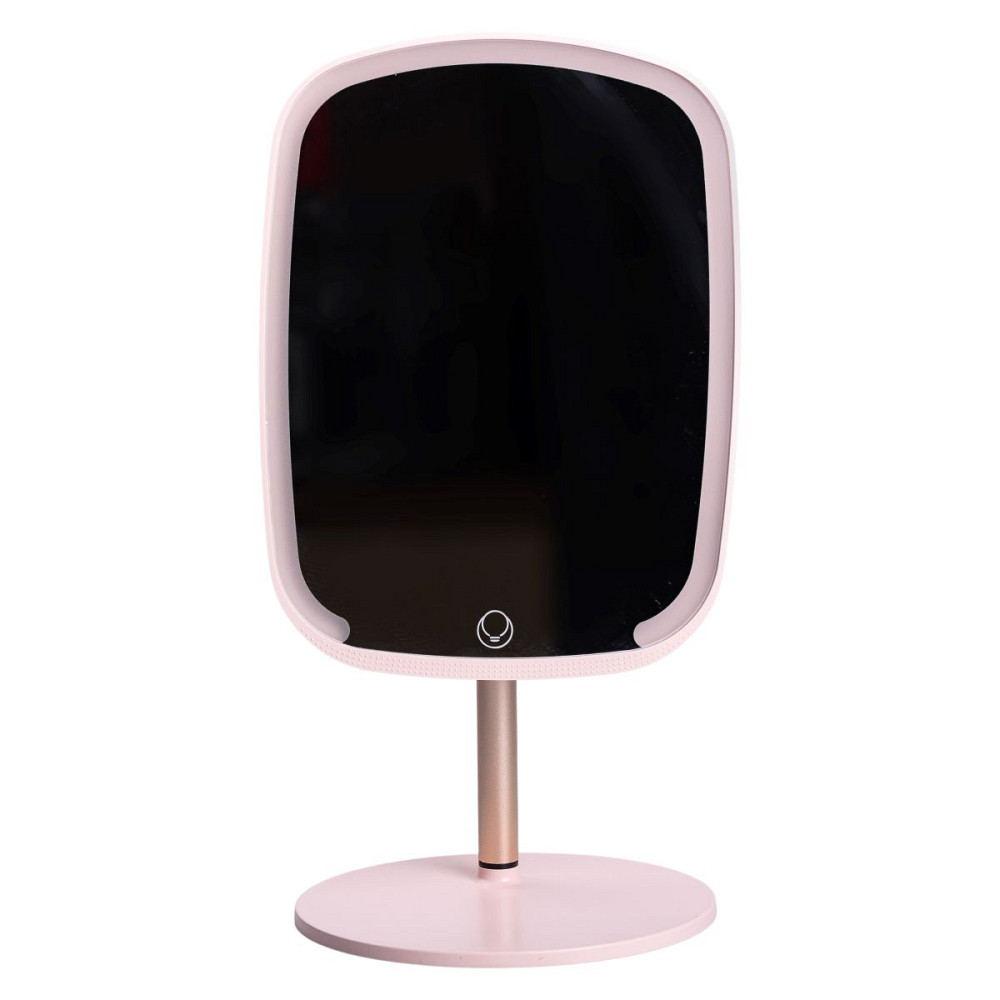 Yiwu Настільне дзеркало з підсвічуванням 23х18 см для макіяжу на ніжці Рожеве HP-10-6AP Коломыя - изображение 1