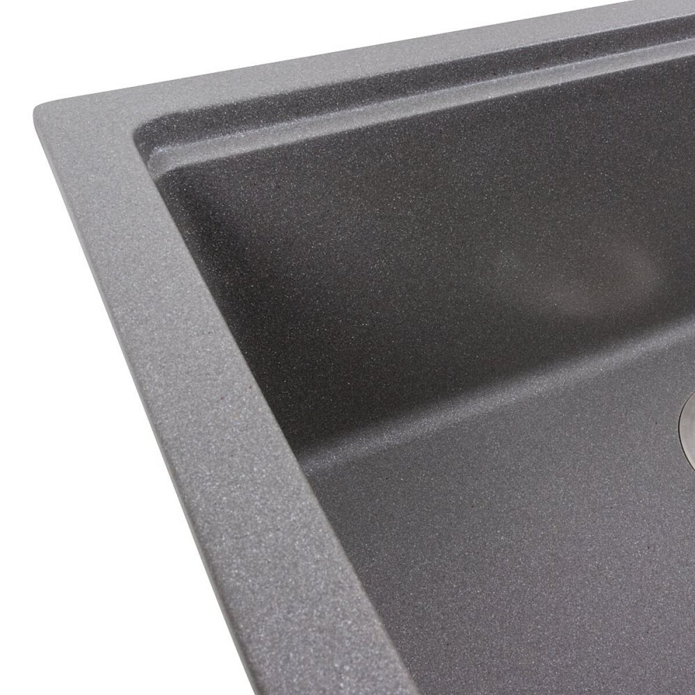 Гранітна мийка для кухні VALESO NIKA 7545 матова Сірий мусон Коломыя - изображение 5