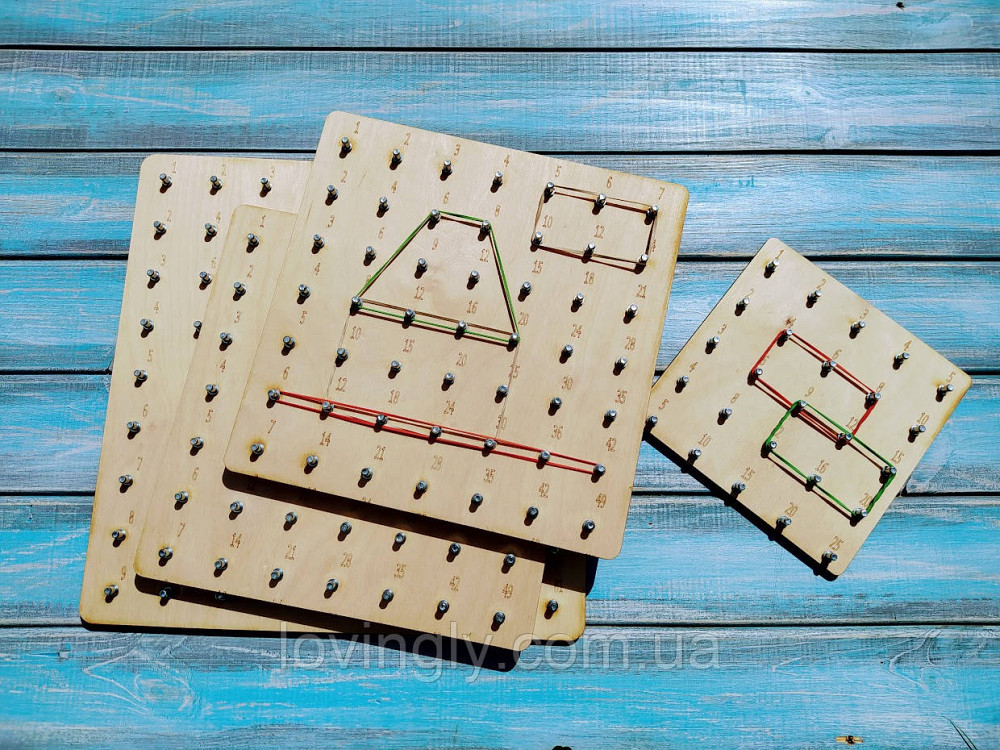 Геоборд, математичний планшет. Геометрик. Геоборд з цифрами, таблица умножения до 