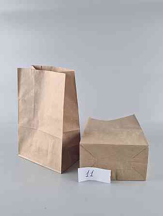 Пакет з дном паперовий 24см 15см коричневий з дном уп. 25 штук Харків