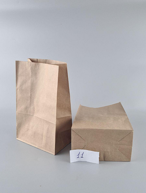 Пакет з дном паперовий 24см 15см коричневий з дном уп. 25 штук Харків - фото 2