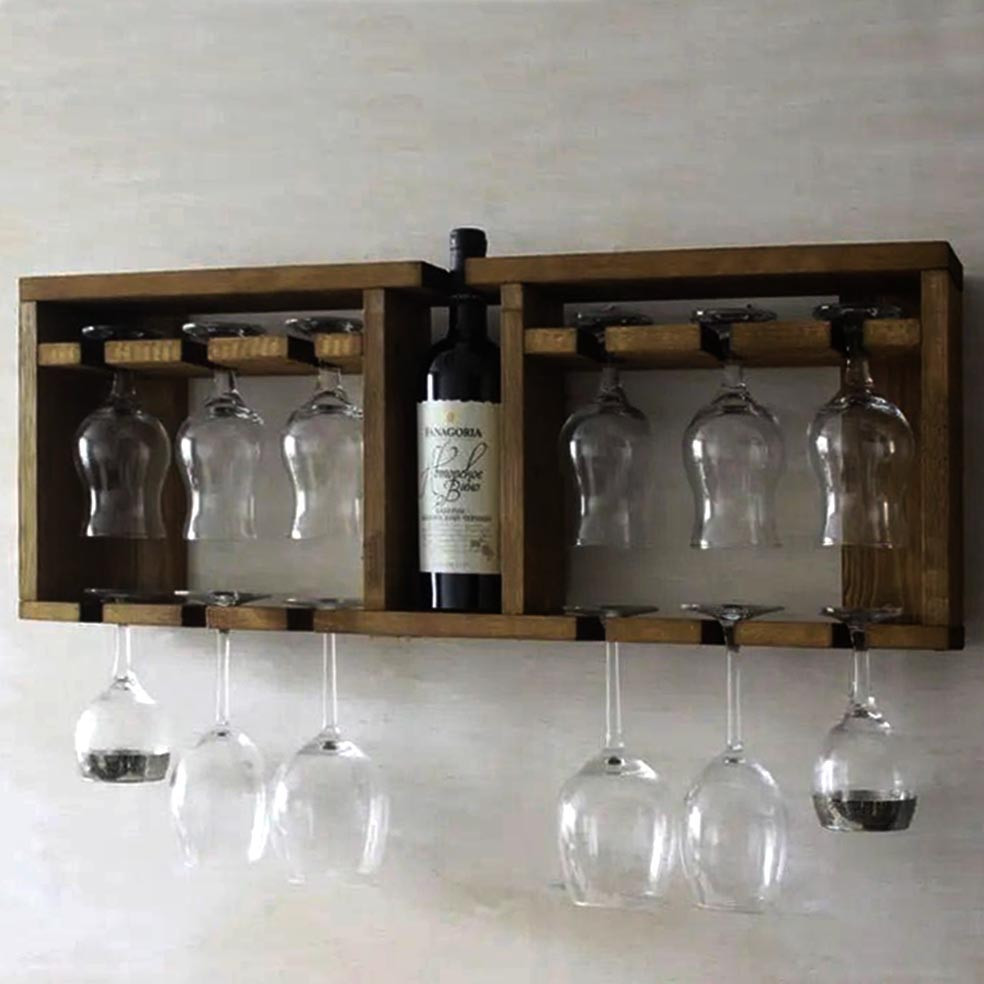 Настенная винная полка 