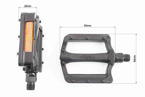 Педалі BMX 9/16" (107x90x23mm) пластикові, чорні B197DU Київ