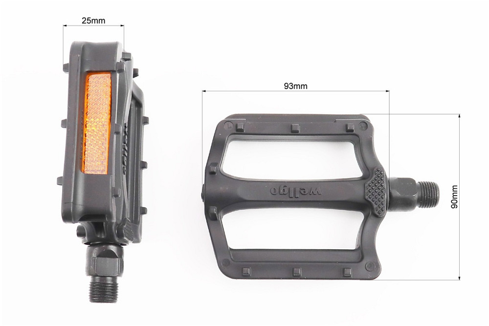 Педалі BMX 9/16" (107x90x23mm) пластикові, чорні B197DU Київ - фото 2