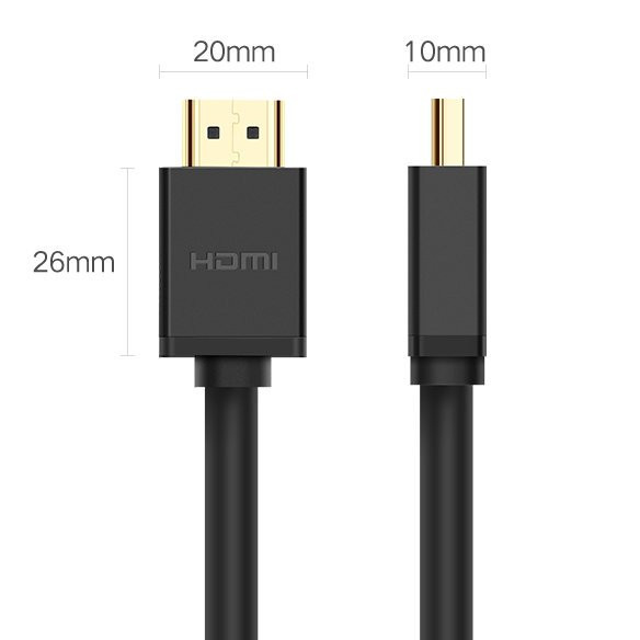 Кабель HDMI M - M, 1.0 м, V2.0 Cafule 4K, HD104 UGREEN Чорний Винница - изображение 6