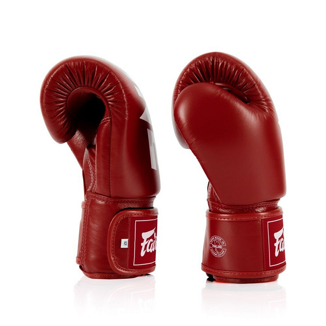 Боксерські рукавиці Fairtex BGV1-ONE (натуральна шкіра) Red 14 унцій (бинти в комплекті) Кам'янське - фото 5