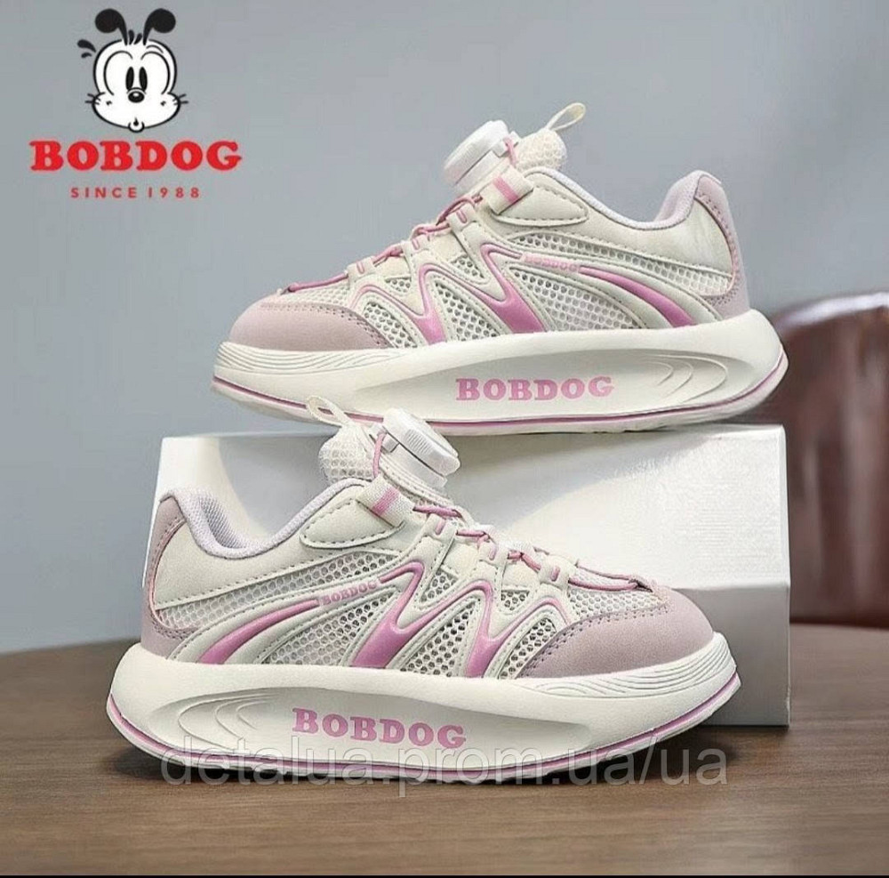 Дитячі кросівки BOBDOG • Літні сітчасті • BOA застібка Рожеві 30 Київ - фото 1