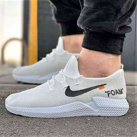 Кросівки Чоловічі Білі Тканинні Boost Пінка в стилі N!ke (розміри: 44,45) Дніпро