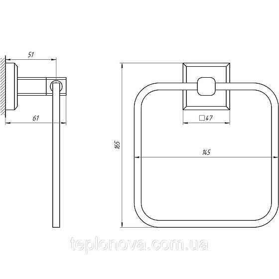 Держатель полотенец TOPAZ TKB 9913-BL черный Черновцы