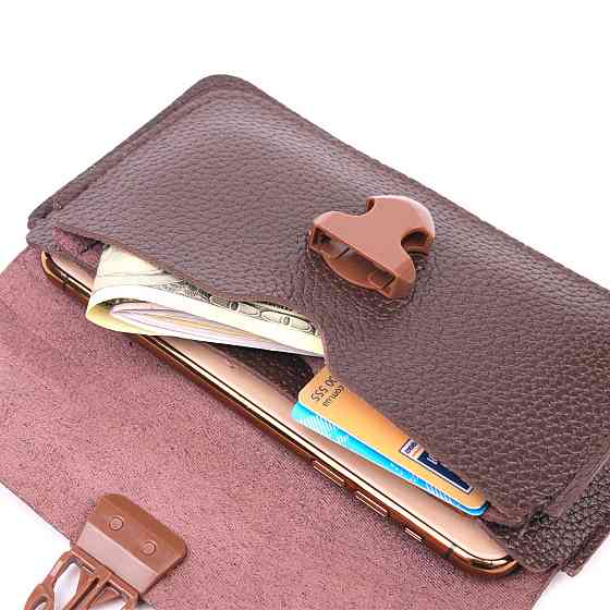 Поясный чехол для телефона из эко-кожи 21269 Vintage Коричневый Киев