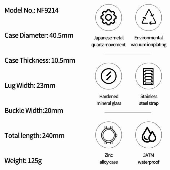 Годинник чоловічий наручний Naviforce Spartan (Сріблястий) Вінниця - фото 6