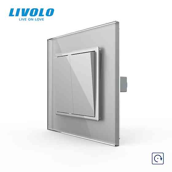 LIVOLO Кнопковий двоклавішний вимикач без фіксації Дзвінковий вимикач Імпульсний вимикач Livolo Коломыя