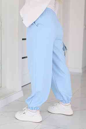 Жіночі широкі штани джогери "Flavio" Норма та батал Блакитний, 50-52 Київ