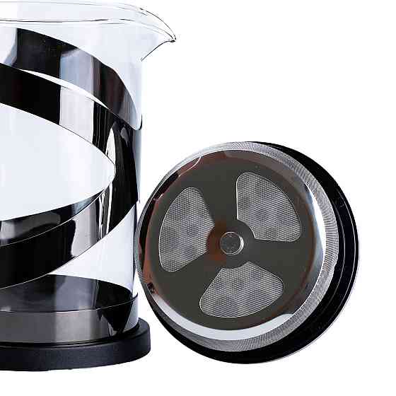 Чайник прозорий заварювальний з френч пресом 800 мл Чорний HP33540B Коломыя