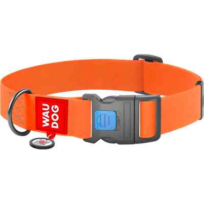 Ошейник для животных WAUDOG Waterproof с QR паспортом пластиковый фастекс XXL оранжевый (25114) Винница