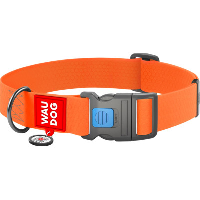 Ошейник для животных WAUDOG Waterproof с QR паспортом пластиковый фастекс XXL оранжевый (25114) Винница - изображение 1