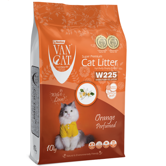 Бентонітовий наповнювач VanCat Orange з ароматом апельсина, для котячого туалету, 10 кг Київ