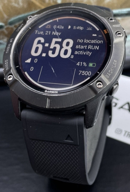 Смарт -Часы Fenix 6X - Pro Solar Titanium Киев - изображение 1