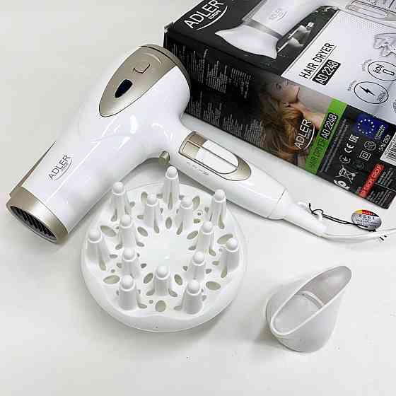 Фен професійний домашній для волосся, Портативний фен для сушіння Портативний з насадками YJ-20 Львів