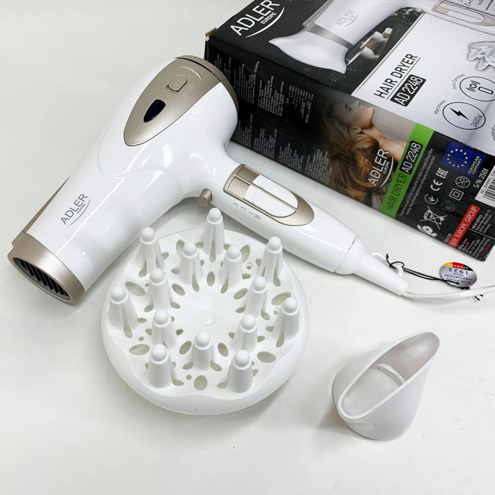 Фен професійний домашній для волосся, Портативний фен для сушіння Портативний з насадками YJ-20 Львів - фото 2