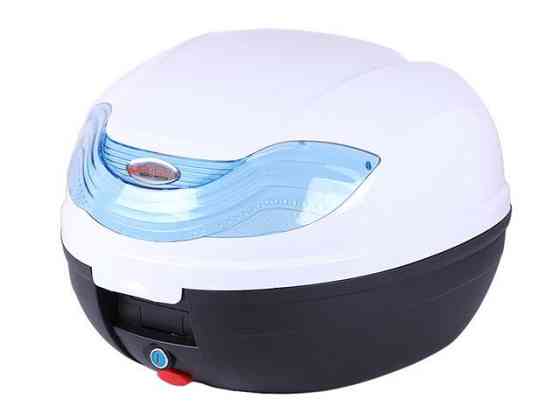 Кофр (багажник) для мотоцикла задний YM-0815P (V-32L) 43×41×32 белый с черным Мукачево