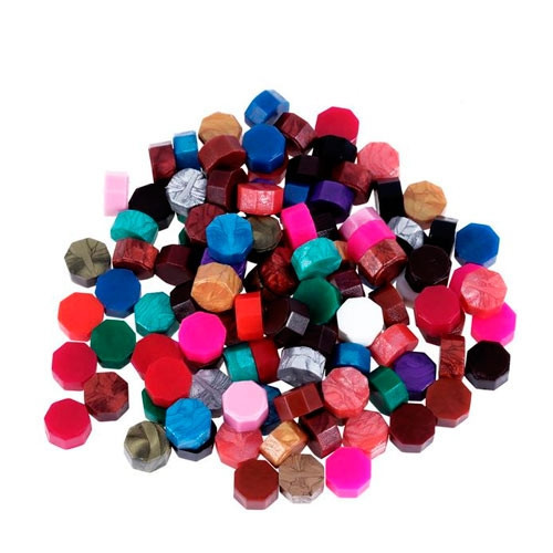 Сургуч для печатки: віск таблетки 8.5×5 мм, різнокольорові ~150 шт (50 г) для скрапбукінгу Київ - фото 1