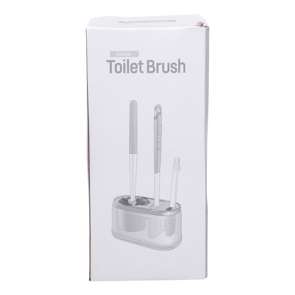 Набір для туалету настінний 3 в 1: 2 йоржика + щітка, йорж для унітазу силіконовий з щіткою йоржик для унітазу HP-35015-47DG Київ - фото 6