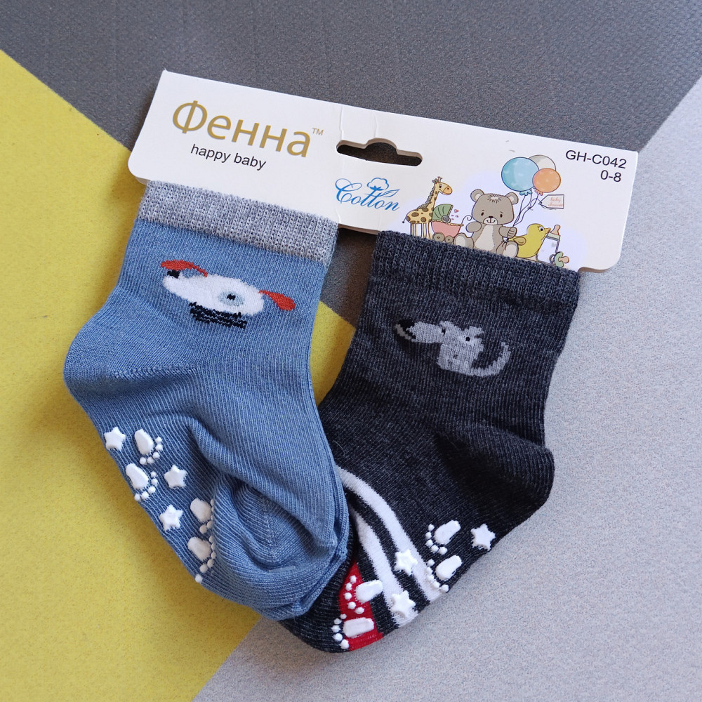 Котонові демисезоні носки з тормозками 0-8 м Київ - фото 4